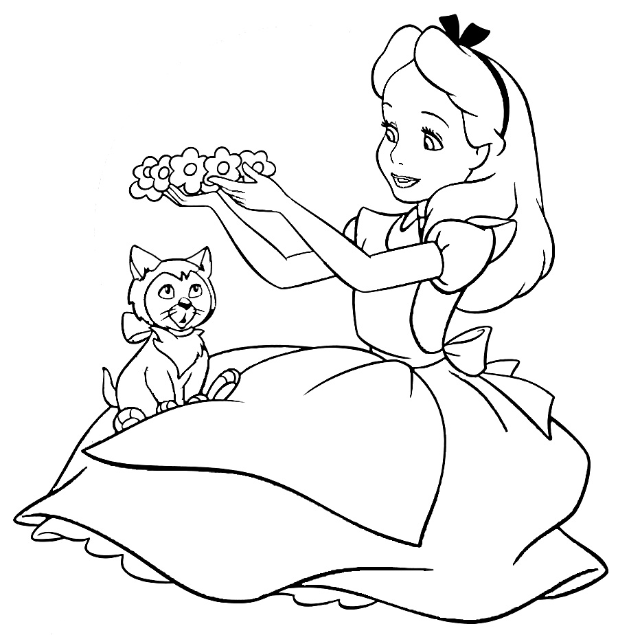 Free Printable Alice in Wonderland Coloring Pages
