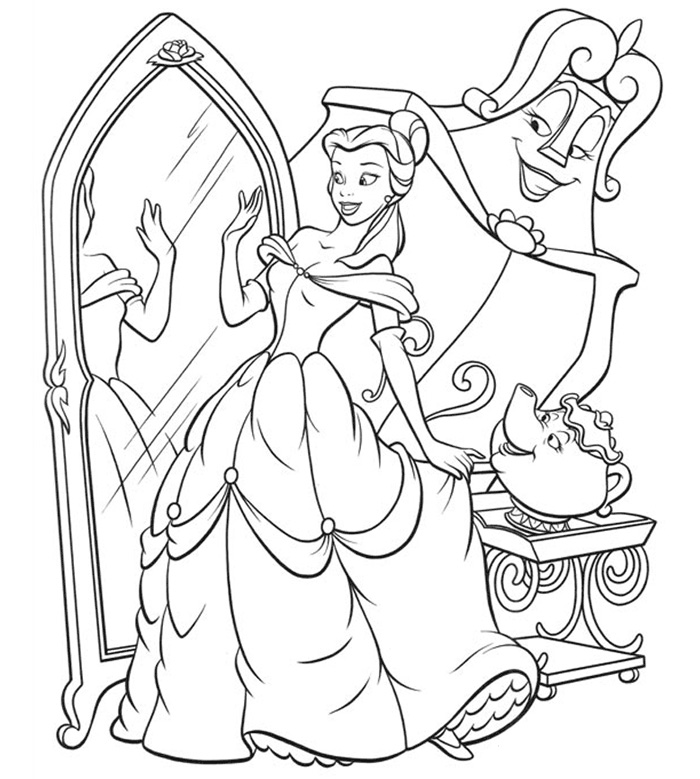 Beauty and The Beast Coloring Page