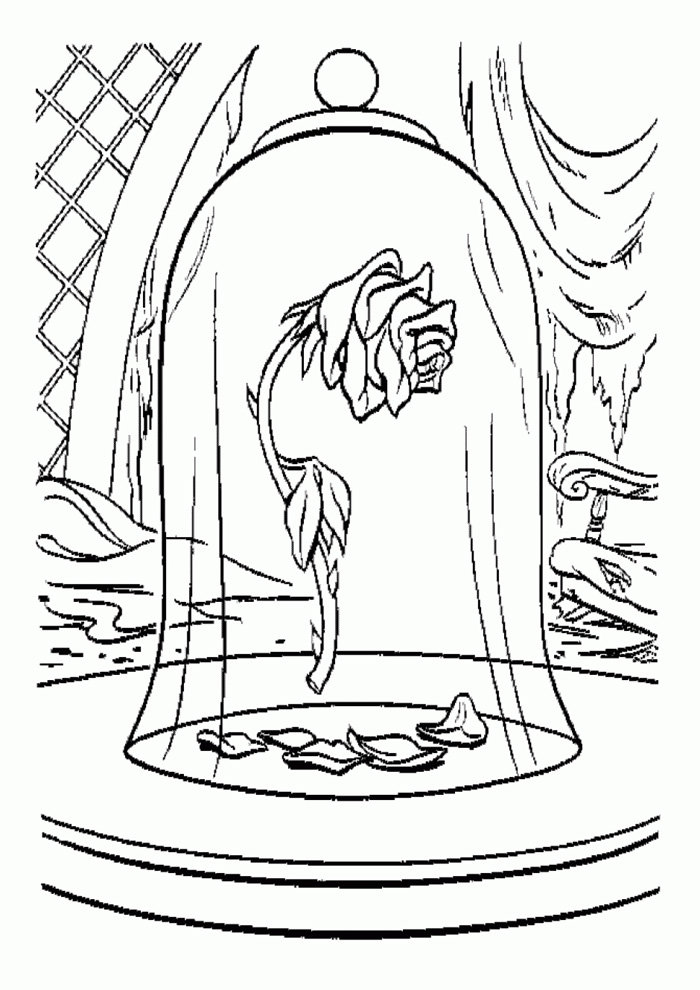 Free Beauty and The Beast Coloring Pages