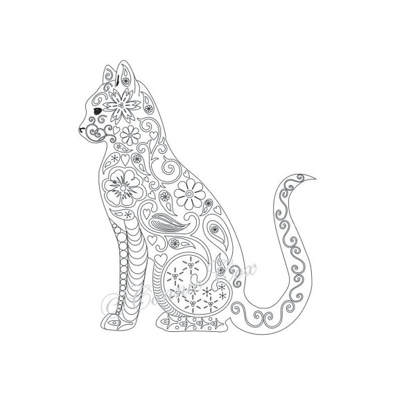 Cat Coloring Pages For Adults To Print
