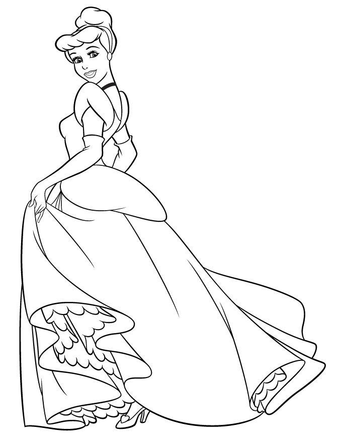 Cinderella Coloring Pages Disney