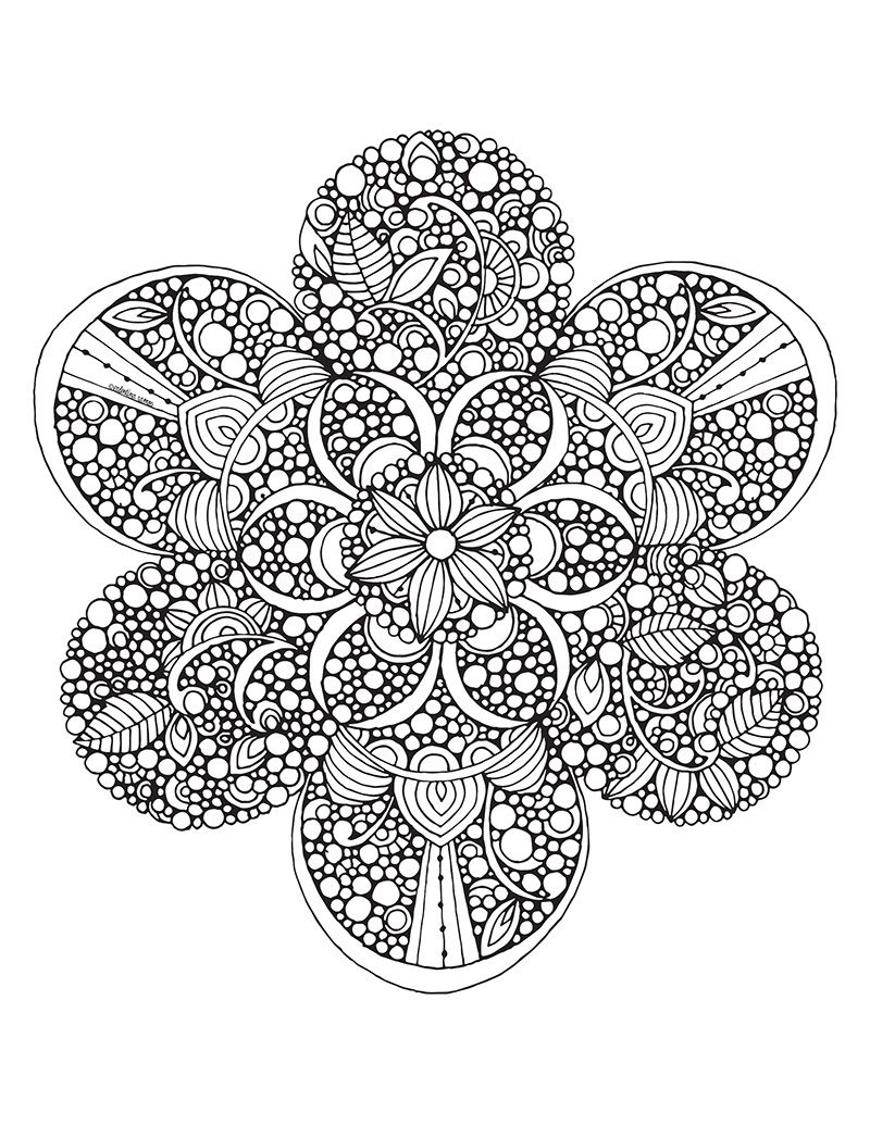 Coloring Page For Adults Mandala