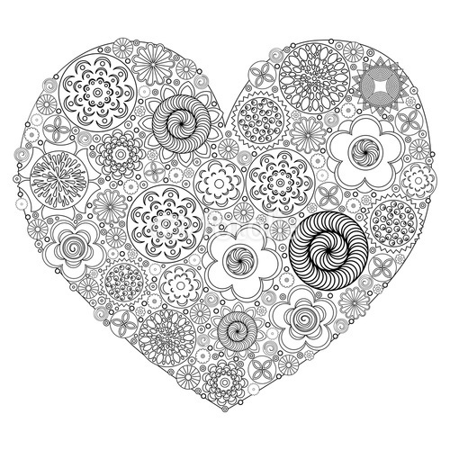 Coloring Pages For Adults Hearts