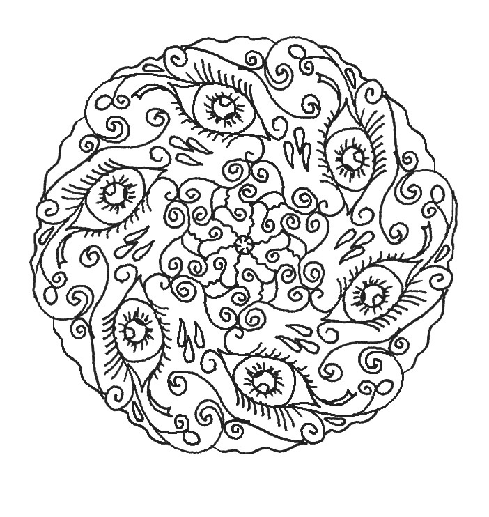Complicated Coloring Pages For Adults 1