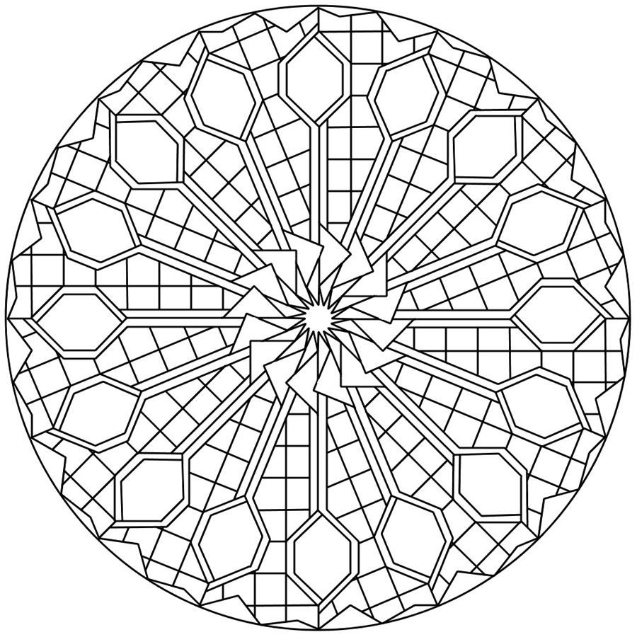 Detailed Coloring Pages For Adults Mandala