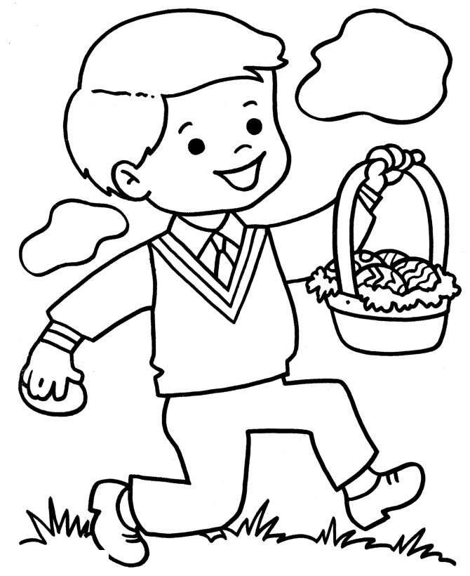 Easter bunny Preschool Coloring Pages