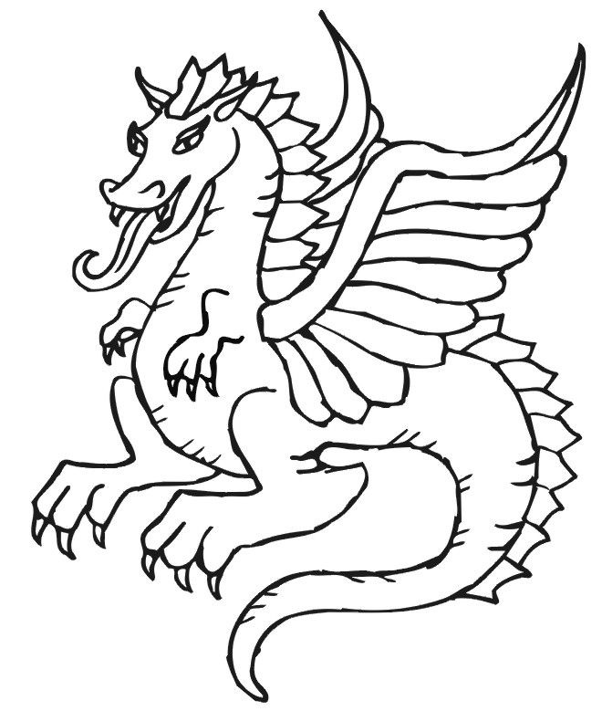 Flying Dragon Coloring Pages