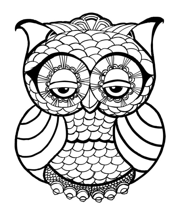 10 Difficult Owl Coloring Page For Adults