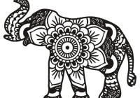 Free Coloring Pages Adults Kids Part 11 Download Elephant Complicated