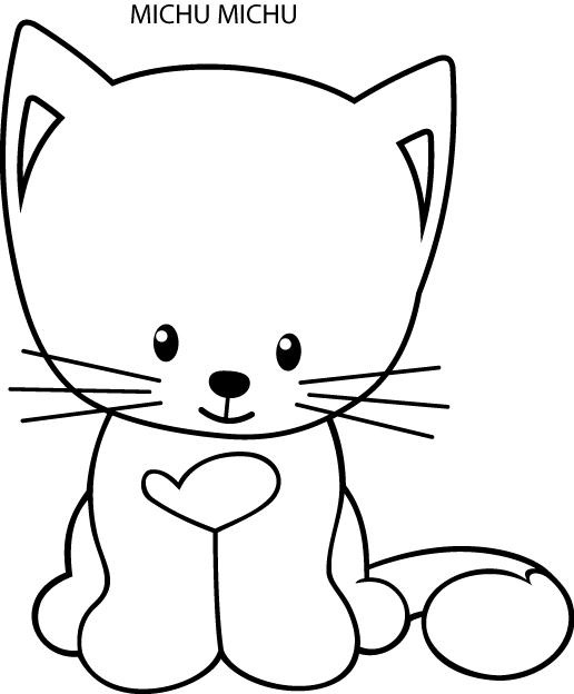 Kitten Coloring Pages To Print Out