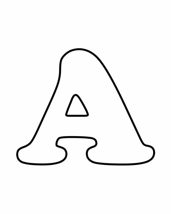 Learning Letter A Preschool Coloring Pages