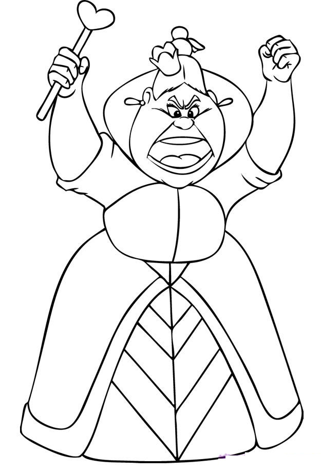 queen of hearts coloring pages - photo #4