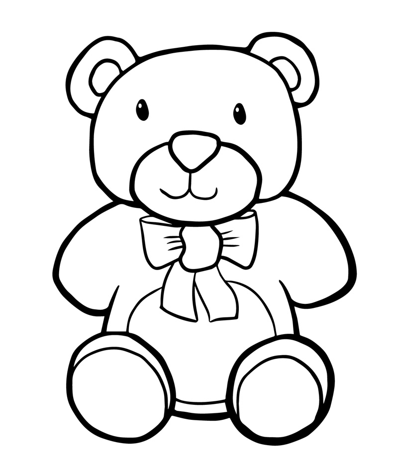 Teddy Bear Coloring Pages For Kids