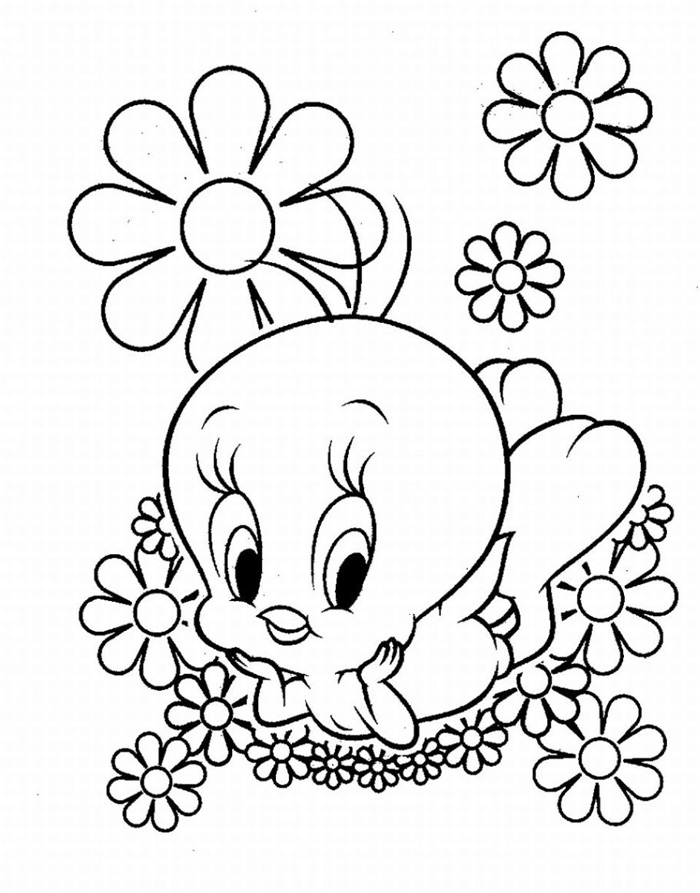 Tweety Bird Coloring Pages Free