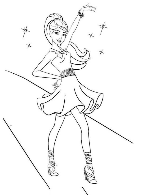 dance barbie coloring pages - photo #5