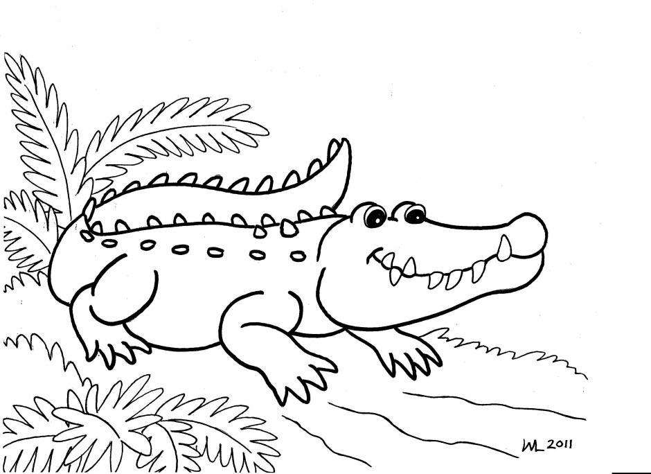 Crocodile Coloring Pages For Kids