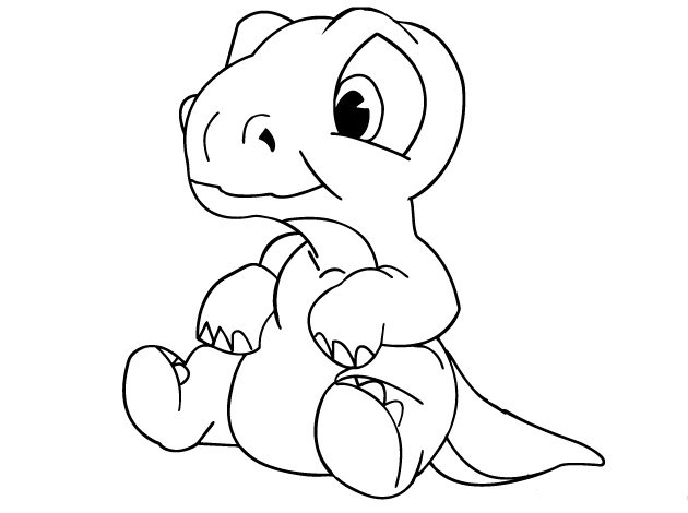 Cute Dinosaur Coloring Pages for Kids