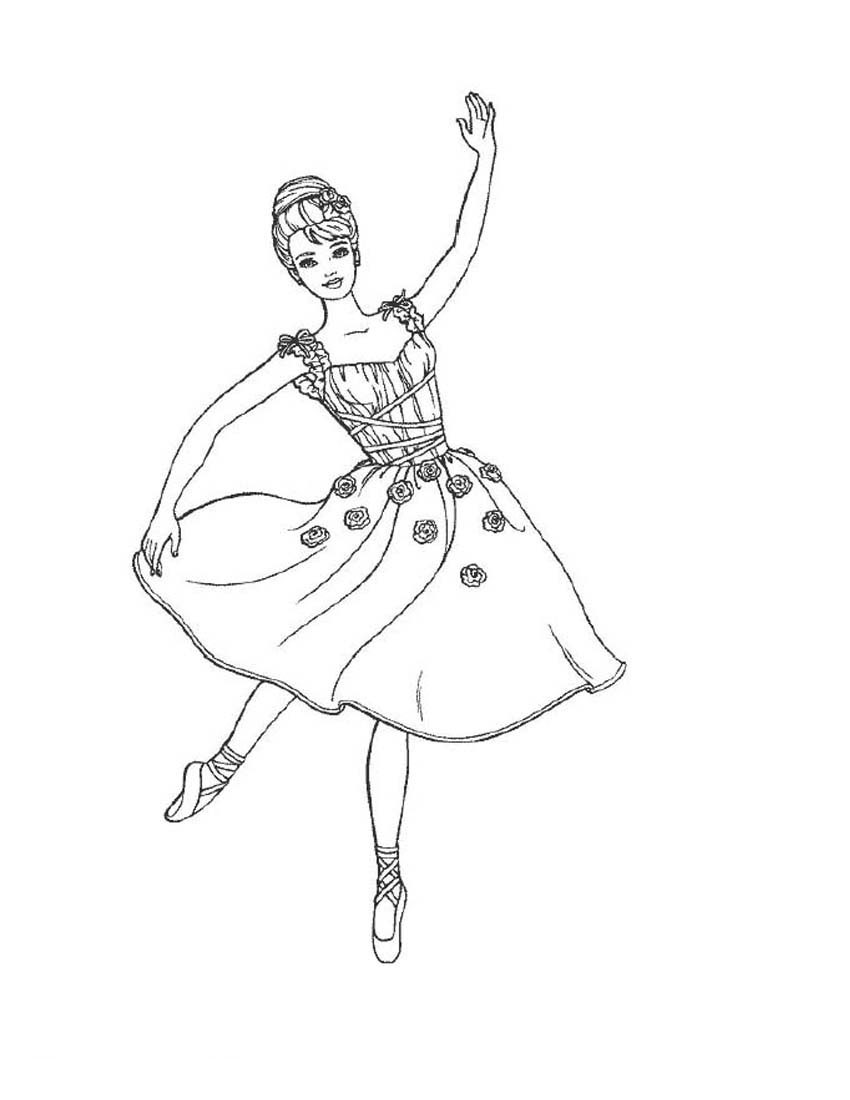 Dancing Barbie Coloring Page