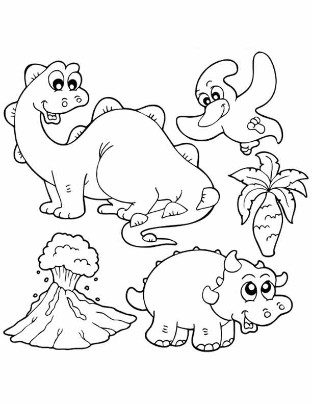 Dinosaur Coloring Pages for Toddlers