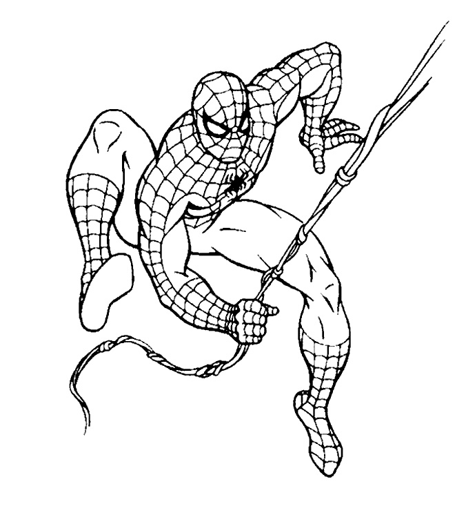 Easy Spiderman Coloring Pages