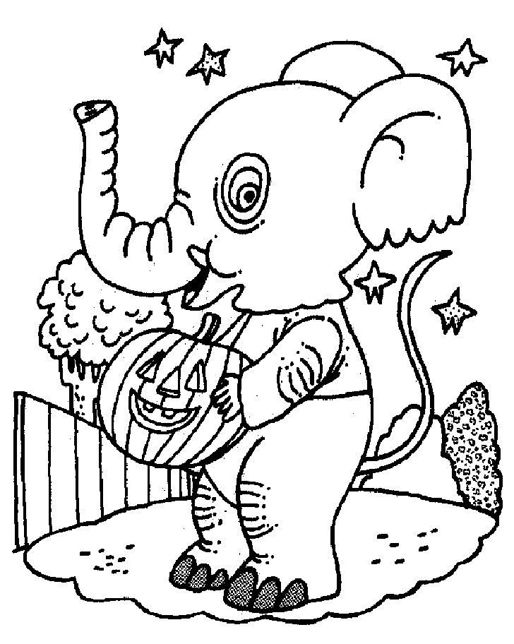 Elephant Coloring Pages For Preschool