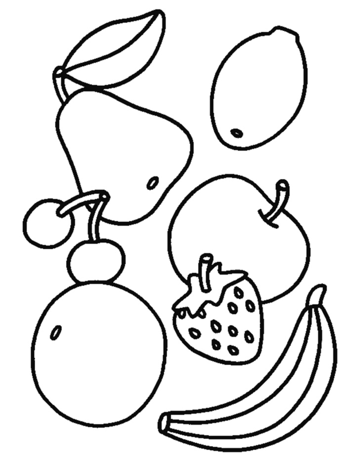 simple fruit coloring pages - photo #33