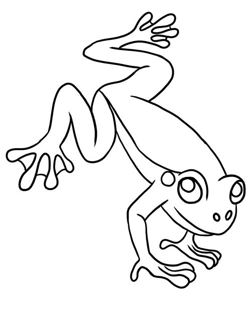 Jumping Frog Coloring Pages