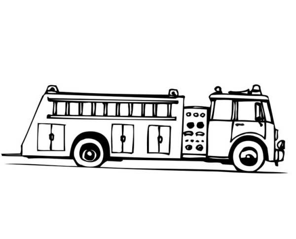 Airport Fire Truck Coloring Pages