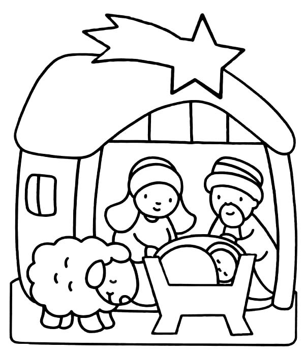 Baby Jesus Coloring Pages For Preschoolers