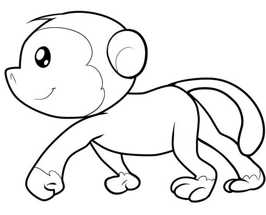Baby Monkeys Coloring Pages