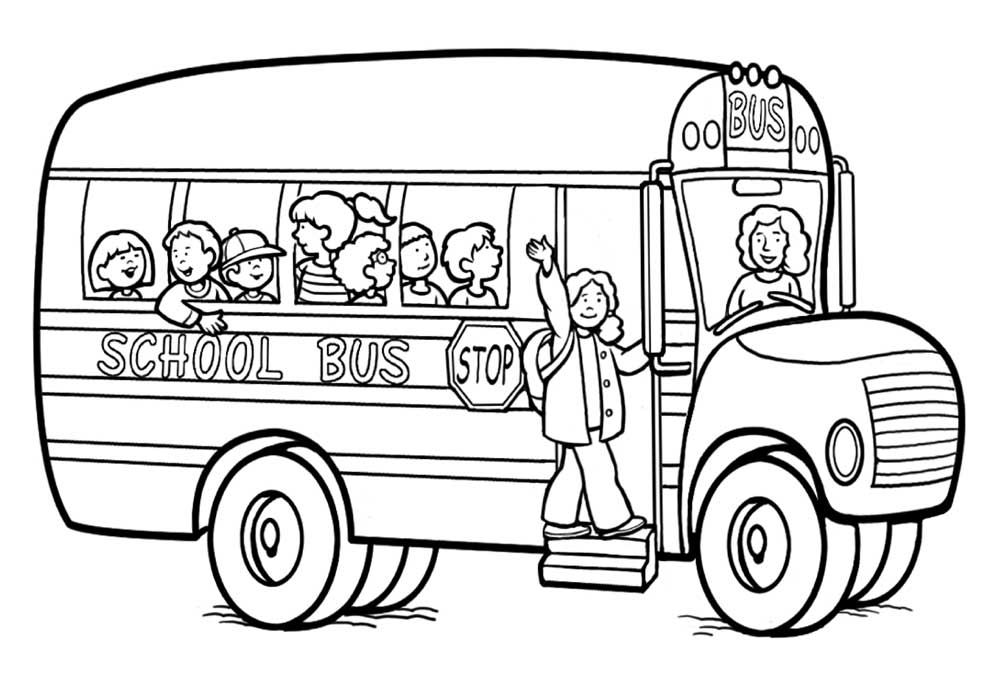 Coloring Page Of A School Bus