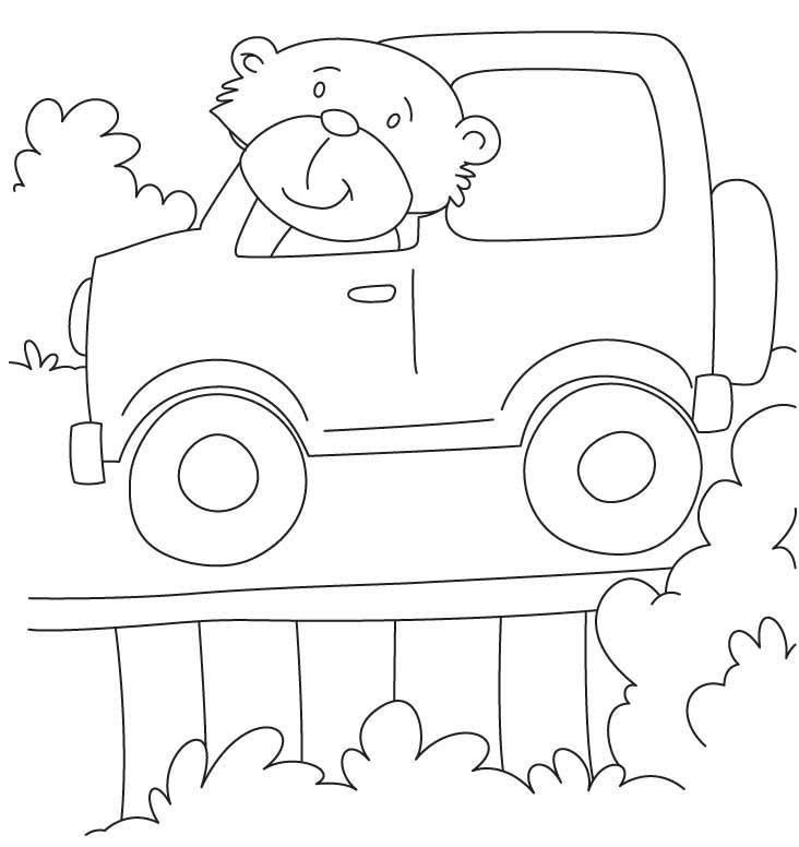 Easy Jeep Coloring Pages