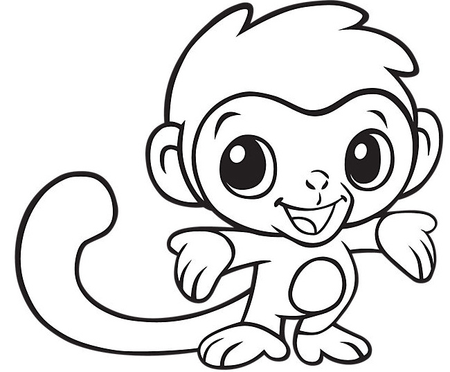 Free Monkeys Coloring Pages