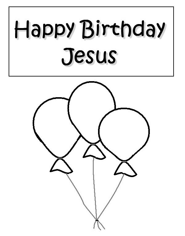 Happy Birthday Baby Jesus Coloring Pages