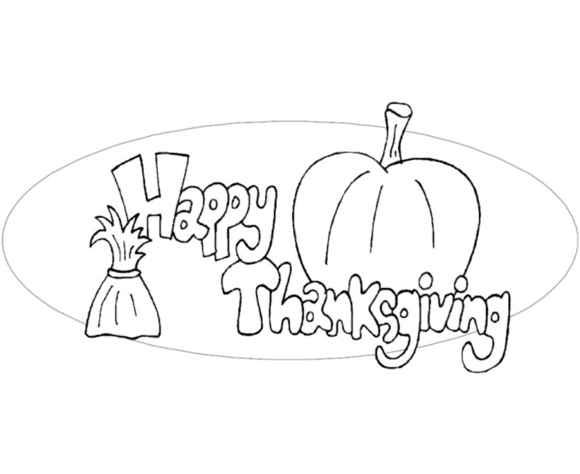 Happy Thanksgiving Coloring Pages To Print