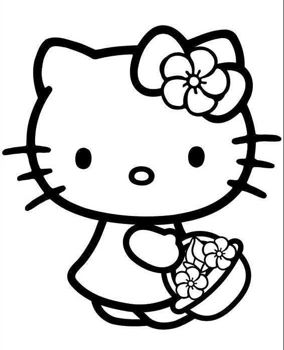 Hello Kitty Coloring Pages FreeHello Kitty Coloring Pages Free