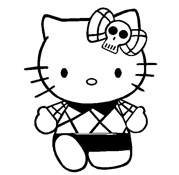 Nerd Hello Kitty Coloring Pages