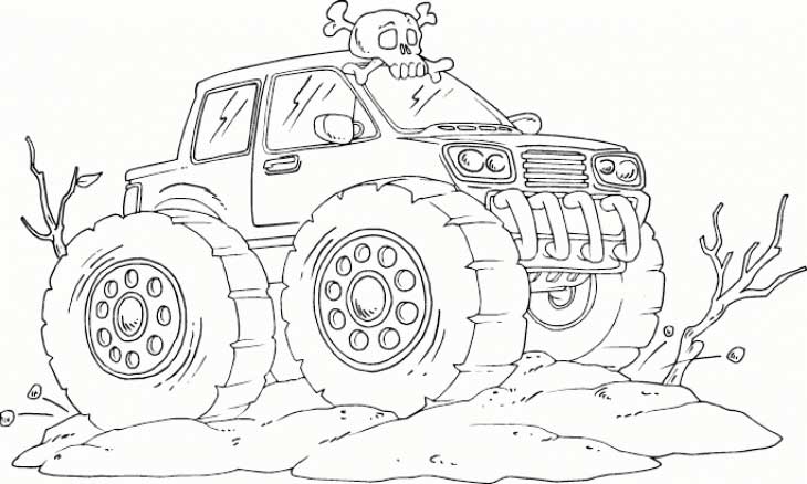 Hot Wheels Monster Truck Coloring Pages