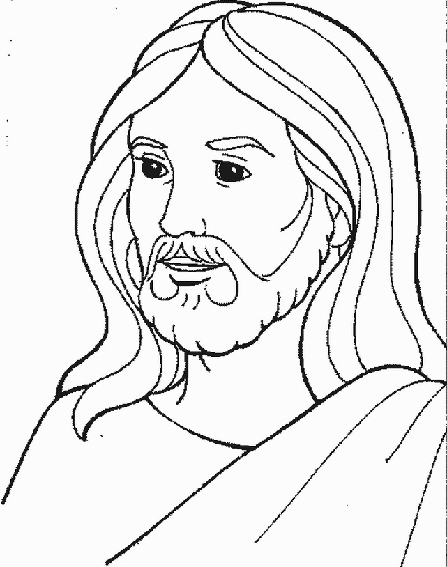 Jesus Face Coloring Pages