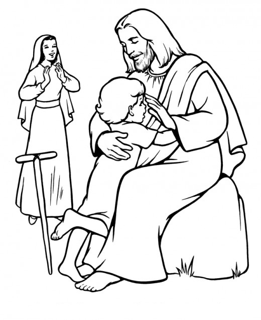 Jesus Healing Coloring Pages