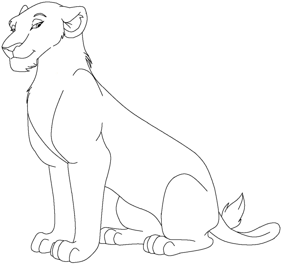 Lioness Coloring Pages