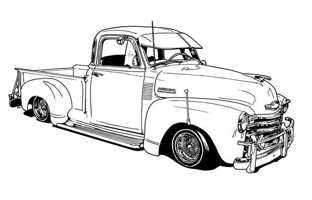 old classic trucks coloring pages - photo #2