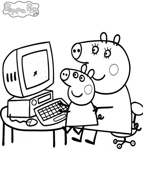 Peppa Pig Coloring Pages To Print