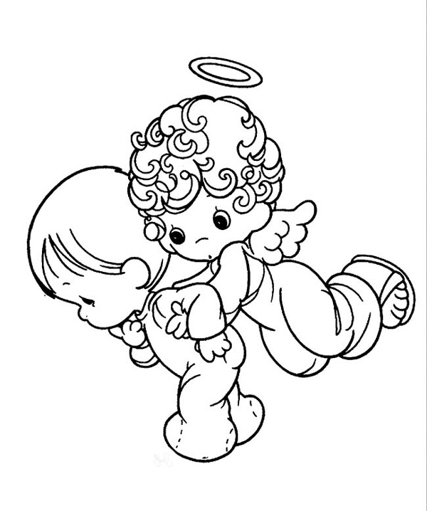 baby boy precious moments coloring pages