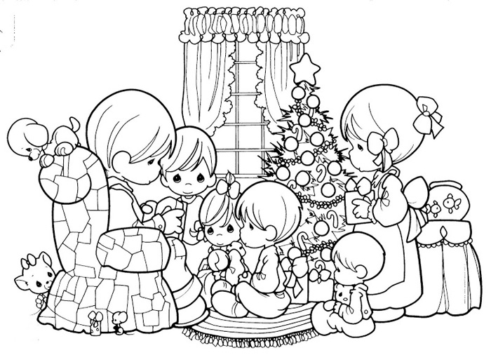 Precious Moments Christmas Coloring Pages