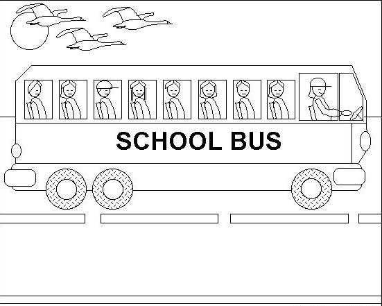 School Bus Coloring Page Printable