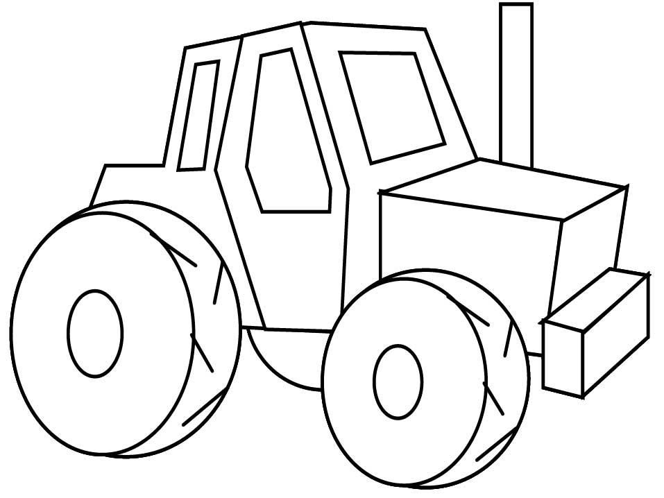 Simple Tractor Coloring Pages