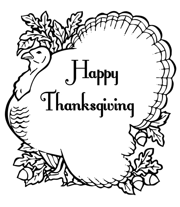 Thanksgiving Coloring Page
