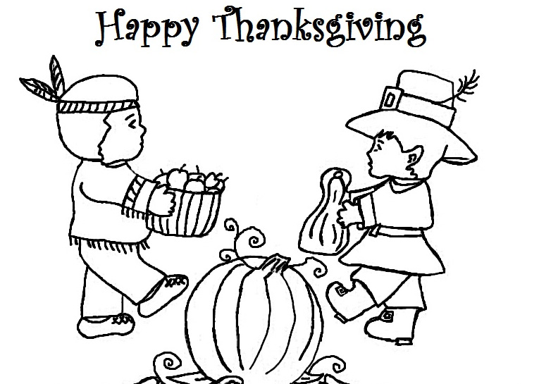 Happy Thanksgiving Coloring Pages For Kids