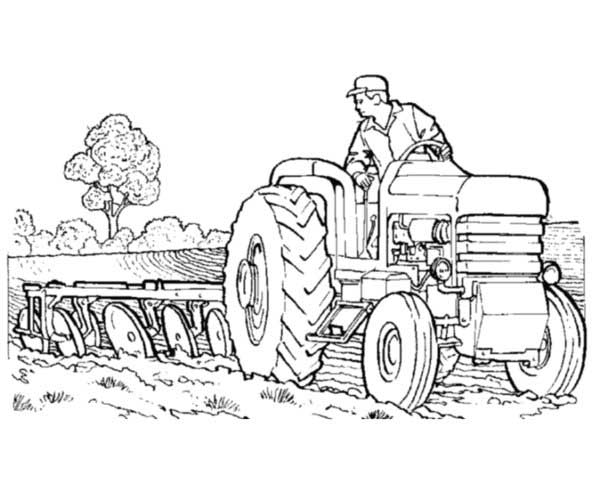 Tractor Pulling Coloring Pages